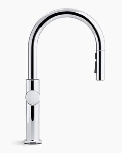 Profile view of Kohler Crue kitchen faucet in chrome finish | Kohler Kitchen Faucets | Weinstein Collegeville
