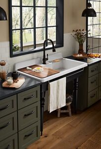 Kitchen with cutting board over sink | 2021 kitchen remodeling | Weinstein Collegeville