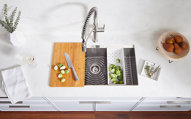 Kohler Task Workstation Sink with accessories | kohler task kitchen sink | Weinstein Collegeville