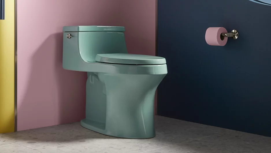San Souci one piece toilet in Spring Green | Kohler 2024 Heritage Colors | Weinstein Collegeville